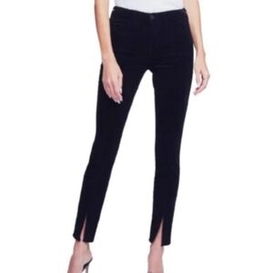 L'AGENCE Jyothi Split Hem Black High Rise Jeans